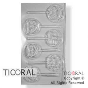 MOLDE C 1572 EMOTICONES CON PALITO 275X175MM APROX x 4